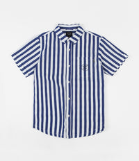 The Quiet Life Barnum Short Sleeve Button Down Shirt - Navy / White