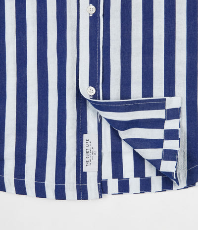 The Quiet Life Barnum Short Sleeve Button Down Shirt - Navy / White