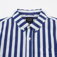 The Quiet Life Barnum Short Sleeve Button Down Shirt - Navy / White thumbnail