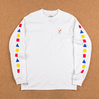 The Quiet Life Bauhaus Skull Long Sleeve T-Shirt - White thumbnail