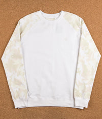 The Quiet Life Camo Contrast Crewneck Sweatshirt - White / Camo