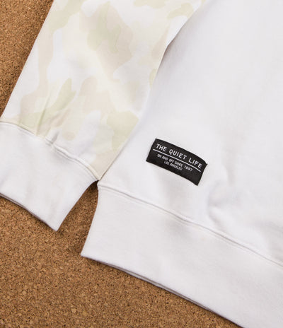 The Quiet Life Camo Contrast Crewneck Sweatshirt - White / Camo