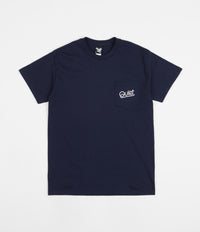 The Quiet Life Cursive Pocket T-Shirt - Navy