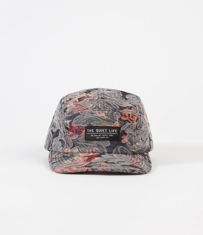 The Quiet Life Denim Baroque 5 Panel Camper Cap  - Floral