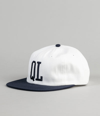 The Quiet Life Dugout Polo Cap - White / Navy