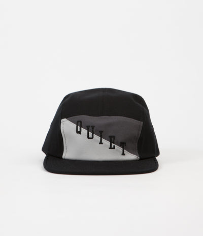 The Quiet Life Flag 5 Panel Cap - Black / Silver / Grey