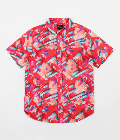 The Quiet Life Gibbler Button Down Short Sleeve Shirt - Red