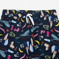 The Quiet Life Hoeckel Beach Shorts - Navy thumbnail