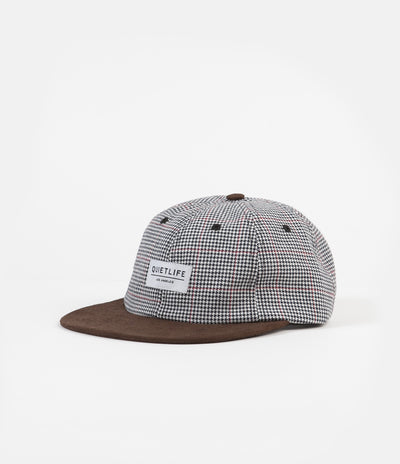 The Quiet Life Houndstooth Polo Cap - Black / White