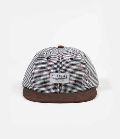 The Quiet Life Houndstooth Polo Cap - Black / White