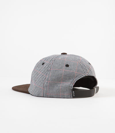 The Quiet Life Houndstooth Polo Cap - Black / White