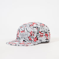 The Quiet Life Jarvis 5 Panel Camper Cap - Red / White thumbnail