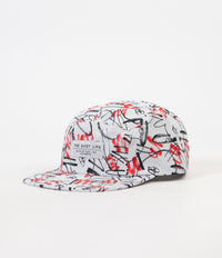 The Quiet Life Jarvis 5 Panel Camper Cap - Red / White