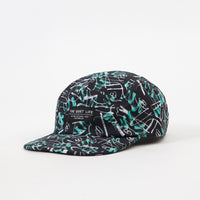 The Quiet Life Jarvis 5 Panel Camper Cap - Teal / Black thumbnail