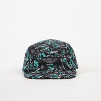 The Quiet Life Jarvis 5 Panel Camper Cap - Teal / Black thumbnail