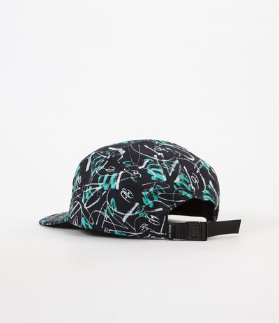 The Quiet Life Jarvis 5 Panel Camper Cap - Teal / Black