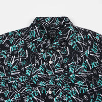 The Quiet Life Jarvis Long Sleeve Shirt - Teal / Black thumbnail