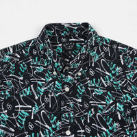 The Quiet Life Jarvis Short Sleeve Shirt - Teal / Black thumbnail