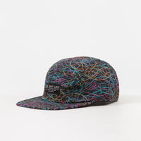 The Quiet Life Liberty Of London Swirl 5 Panel Cap - Black thumbnail