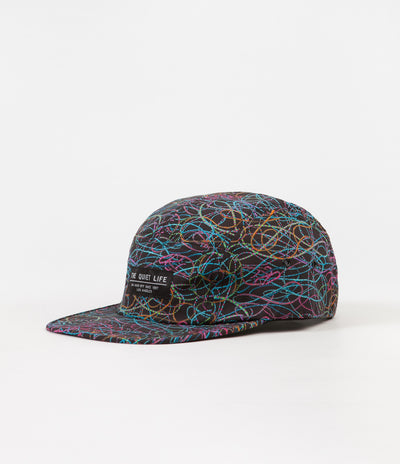 The Quiet Life Liberty Of London Swirl 5 Panel Cap - Black