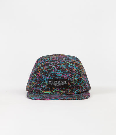 The Quiet Life Liberty Of London Swirl 5 Panel Cap - Black