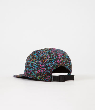 The Quiet Life Liberty Of London Swirl 5 Panel Cap - Black