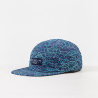 The Quiet Life Liberty Of London Swirl 5 Panel Cap - Navy thumbnail