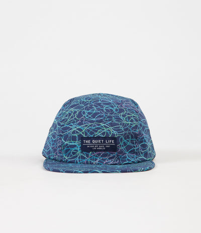 The Quiet Life Liberty Of London Swirl 5 Panel Cap - Navy