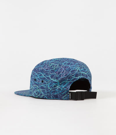 The Quiet Life Liberty Of London Swirl 5 Panel Cap - Navy