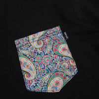 The Quiet Life Liberty Paisley Pocket Premium T-Shirt - Black thumbnail