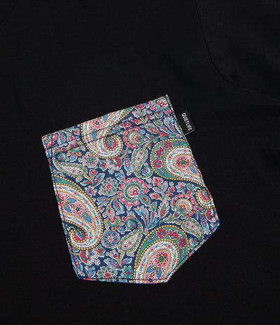 The Quiet Life Liberty Paisley Pocket Premium T-Shirt - Black