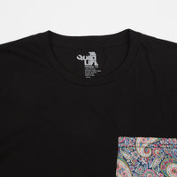 The Quiet Life Liberty Paisley Pocket Premium T-Shirt - Black thumbnail