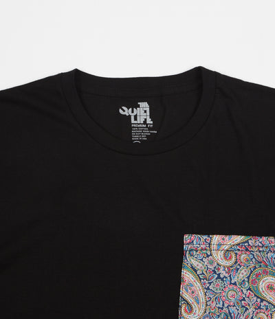 The Quiet Life Liberty Paisley Pocket Premium T-Shirt - Black