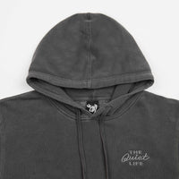 The Quiet Life Mechanic Logo Pigment Dyed Hoodie - Black thumbnail