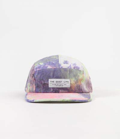 The Quiet Life Neon Tie Dye 5 Panel Camper Cap - Tie Dye