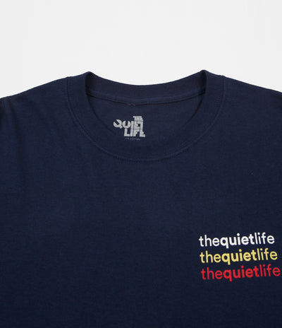 The Quiet Life Origin Rainbow Long Sleeve T-Shirt - Navy