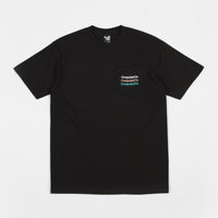 The Quiet Life Origin Rainbow Pocket T-Shirt - Black thumbnail