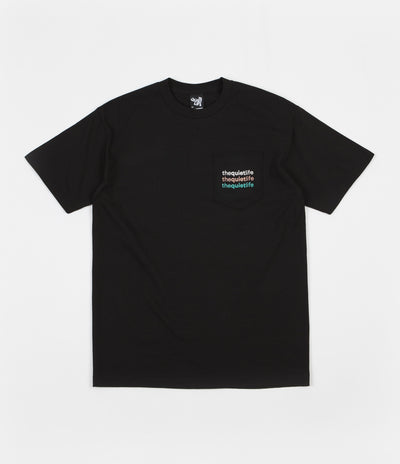 The Quiet Life Origin Rainbow Pocket T-Shirt - Black