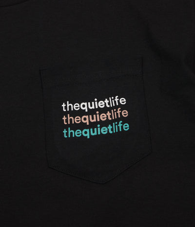 The Quiet Life Origin Rainbow Pocket T-Shirt - Black