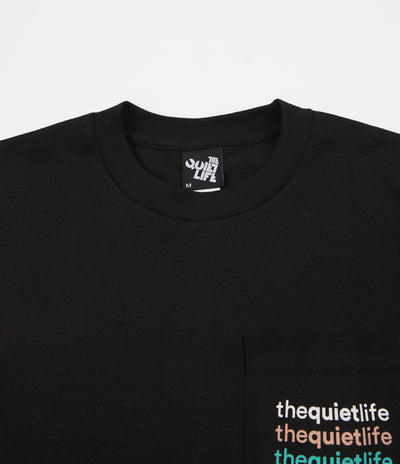 The Quiet Life Origin Rainbow Pocket T-Shirt - Black