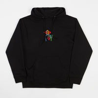 The Quiet Life Rainbow Shhh Embroidered Hoodie - Black thumbnail