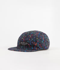 The Quiet Life Scribble 5 Panel Camper Cap - Black