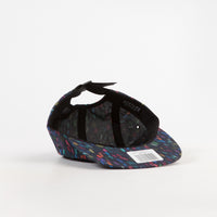 The Quiet Life Scribble 5 Panel Camper Cap - Black thumbnail