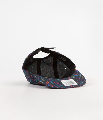 The Quiet Life Scribble 5 Panel Camper Cap - Black