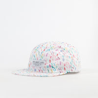 The Quiet Life Scribble 5 Panel Camper Cap - White thumbnail