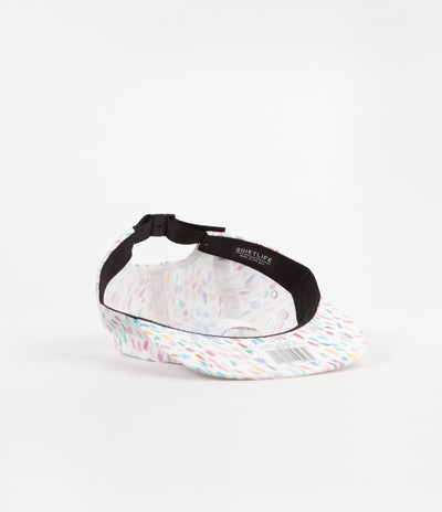 The Quiet Life Scribble 5 Panel Camper Cap - White