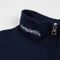 The Quiet Life Shhh 1/4 Zip Sweatshirt - Navy thumbnail