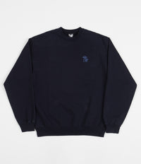 The Quiet Life Shhh Embroidery Crewneck Sweatshirt - Navy