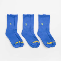 The Quiet Life Shhh Socks (3 Pair) - Periwinkle thumbnail