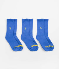 The Quiet Life Shhh Socks (3 Pair) - Periwinkle